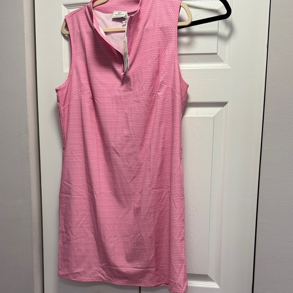Vineyard Vines Pink Geo Sleeveless Dress